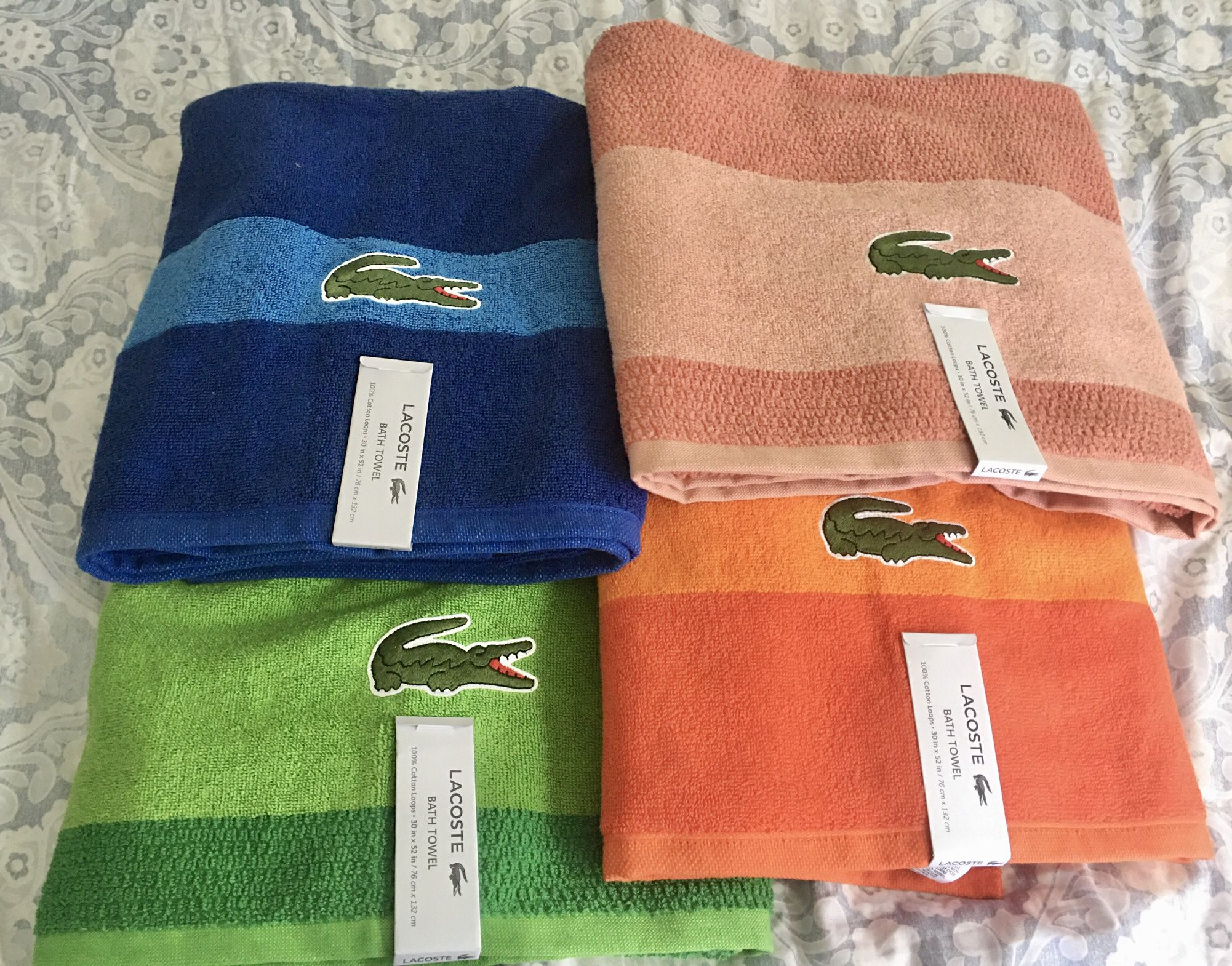 4 LaCoste Beach Towels 54 X 30 Inches for Sale in Rohnert Park, CA