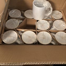 White Ceramic Mugs 