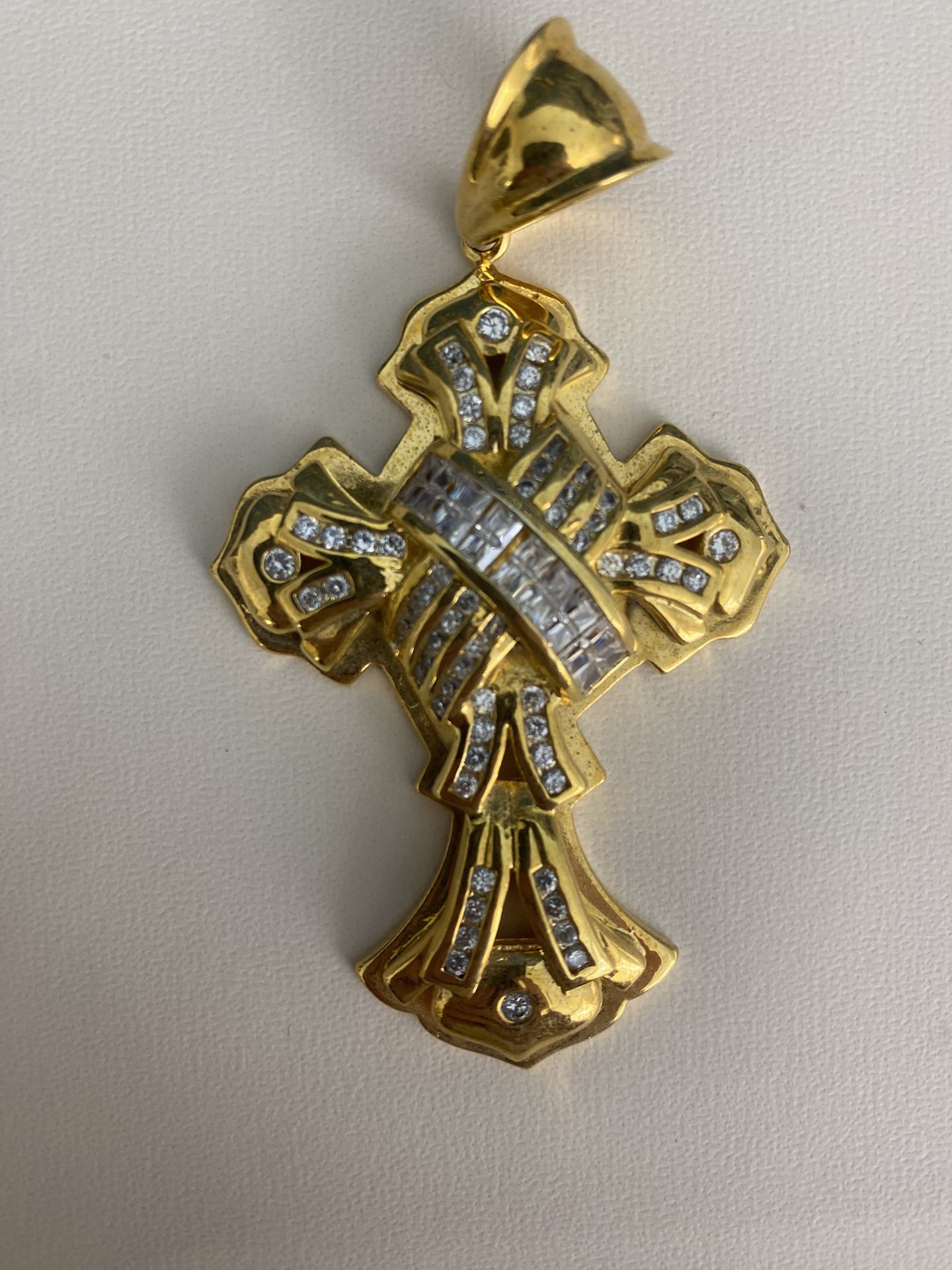 Aloe jewelers, gold, plated, cross charm/pendant