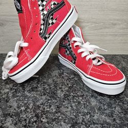 Kids' Vans SK8-Hi Checkered Red Flames, Sneakers Size 13