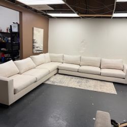 Meredith Baer Large Off White Sectional Sofa - Delivery Available!