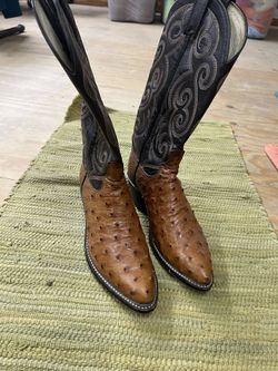 Ostrich Boots Made By Justin Boot Co