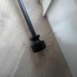 Extended large 105”  antique bronze/brown curtain rod