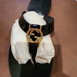 Gucci Sandals Black Size 9 NEW