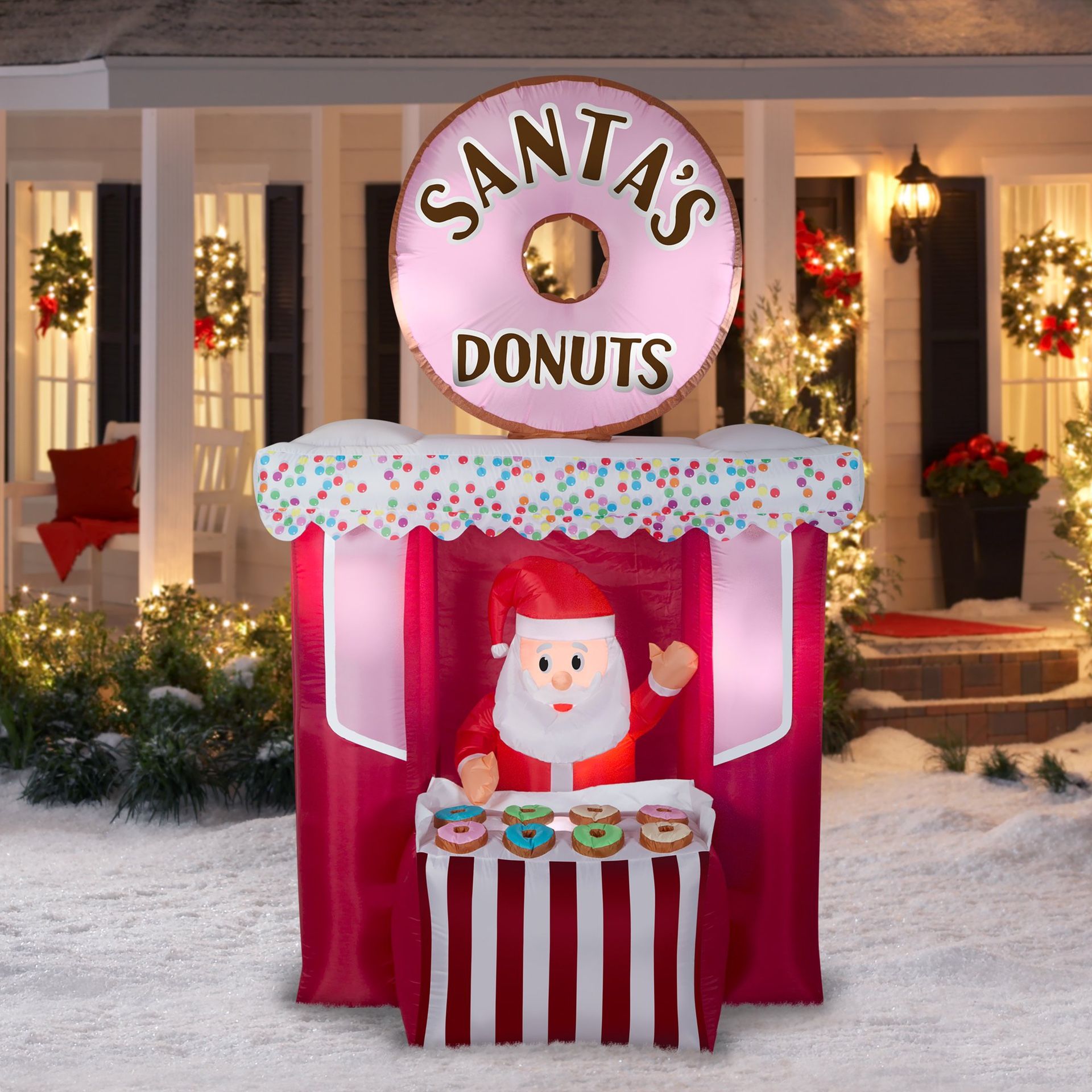 Holiday Time Christmas Decoration Inflatable 7.5ft Animated Spinning ...