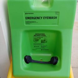 Emergency eyewash and safety waste cart used like new both $300