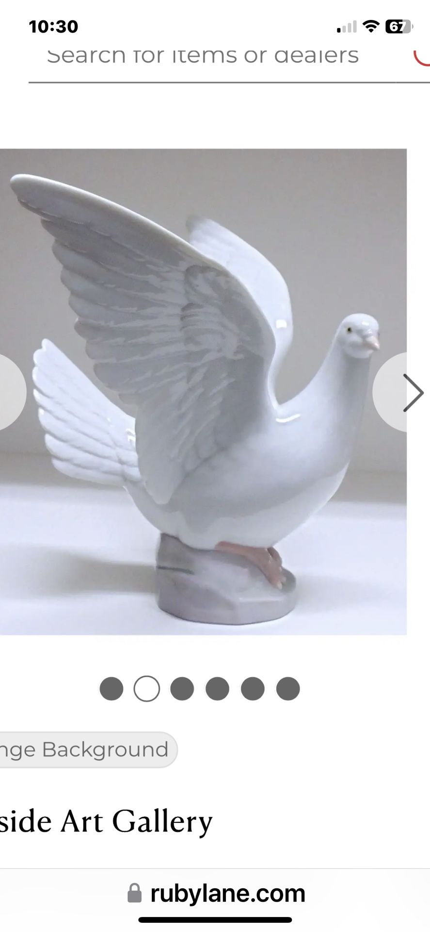 Lladro Figurine#06288/ Taking Flight Dove 