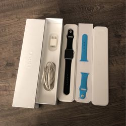 Apple Watch 42mm Gen 1 Model A1554 With Blue and Black Strip