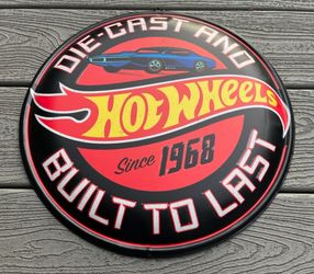 NEW HOT WHEELS DOME METAL SIGN