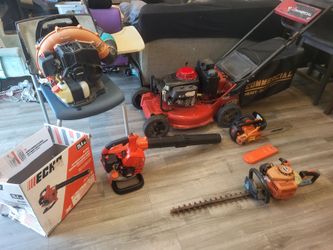 Very\n Good package, deal one time only. Toro, commercial. Hand  gas  Blower. new. Echo backpack blower. Echo Hedge Trimmer.