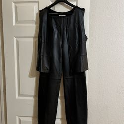 Beautiful  2 Piece leather Outfit - Genuine Leather