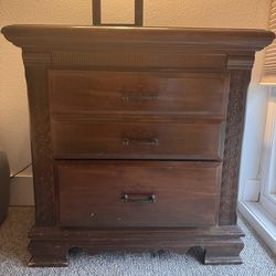 Set of 2 Solid Wood Nightstands - Matching Pair, Great Storage