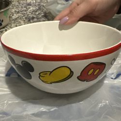 Vintage Disney Mickey Mouse Authentic Cereal Bowl Ceramic