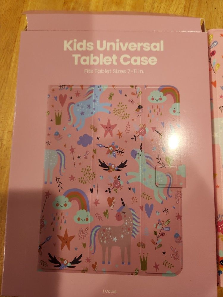 Kid's Universal Tablet Case, Pink Unicorn