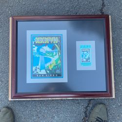 Super Bowl 37 Oakland Raiders Vs Tampay Bay Framed Program And Ticket