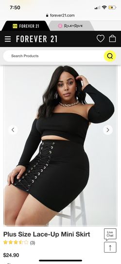 Forever 21 Lace Up Mini Skirt 0X