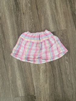 Girls Pastel Plaid Mini Skirt