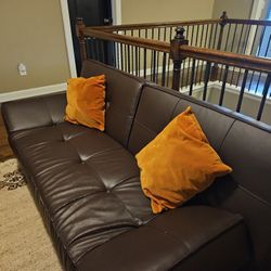 Leather Futon/bed