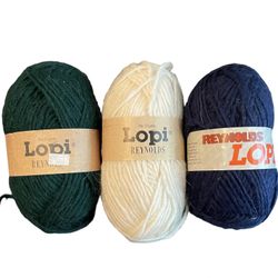 LOPI Reynolds yarns, 3 skeins assorted colors, Icelandic wool, NEW.