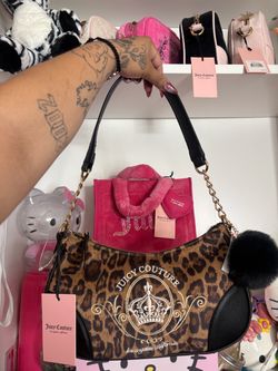 Juicy Couture Leopard Print Shoulder Bag