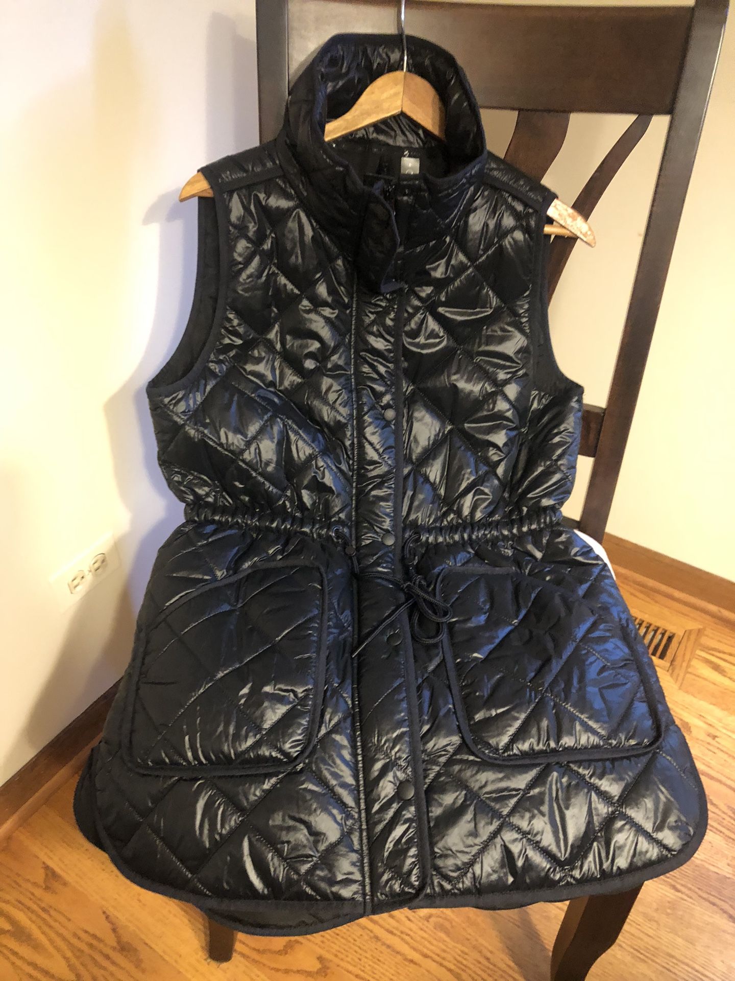Quilted Long Puffer Vest