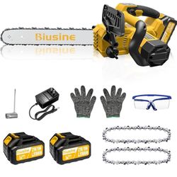 New Other Biusine 14” Cordless Chainsaw With (2) 21V Batteries & Charger