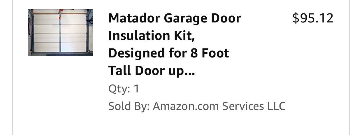 Garage door Insulation