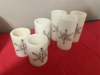 Snowflake White Candle Battery
