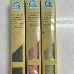 Crafters Square Permanent Glitter Vinyl Paper 