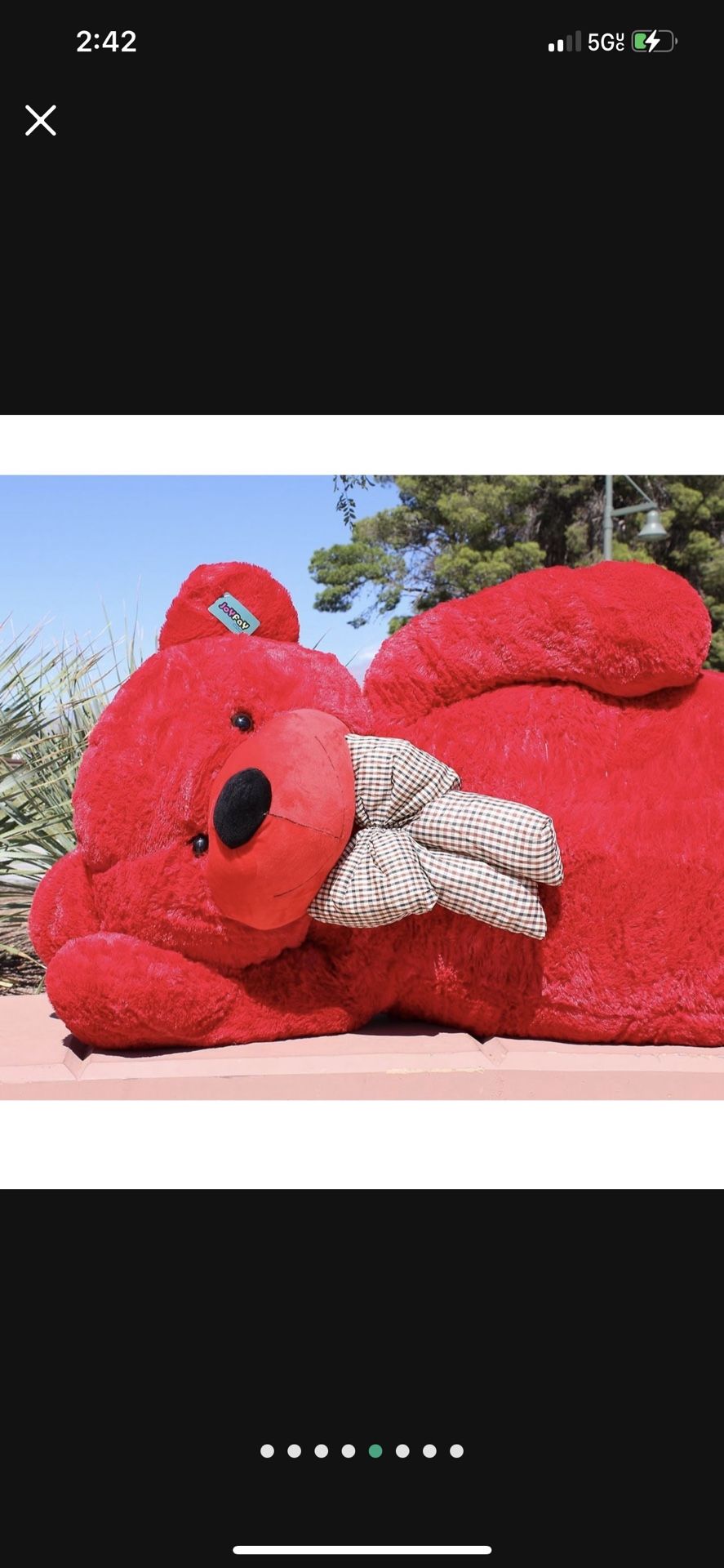 Valentine's Bear Joyfay 91" Giant Teddy Bear Red Huge Teddy Bear 7.5 FT Best Gift for Birthday Christmas Valentine Anniversary