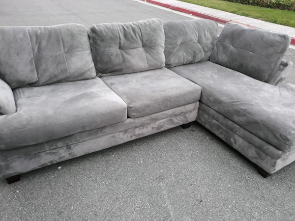L Sectional Sofa Grey Suede Texture For In Tustin Ca Offerup