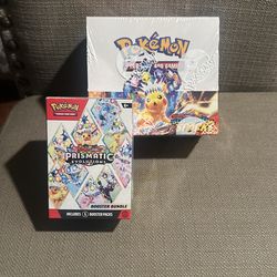 pokemon surging sparks booster box and prismatic booster bundle