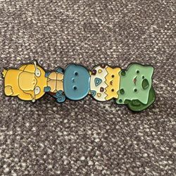 Pokémon Psyduck, Bulbasaur, Togepi, and Squirtle Stacked Chibi Kwaii Enamel Pin