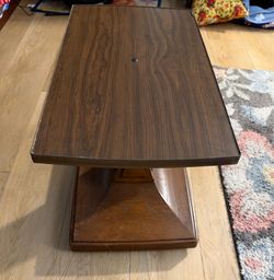 Side Table / 2 feet 3 inches Wide. 1 foot 7 inches high. With wheels.