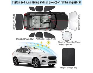 Window Shades for Volvo XC60 2018-2025 2026 Accessories Car Side Full Windows Rear Triangular Windshield Sun Shade Sun UV Rays & Privacy Protection fo