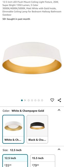 12.5 Inch LED Flush Mount Ceiling Light Fixture