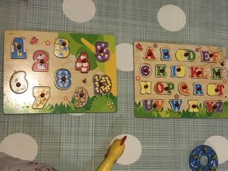 Alphabet and number puzzles