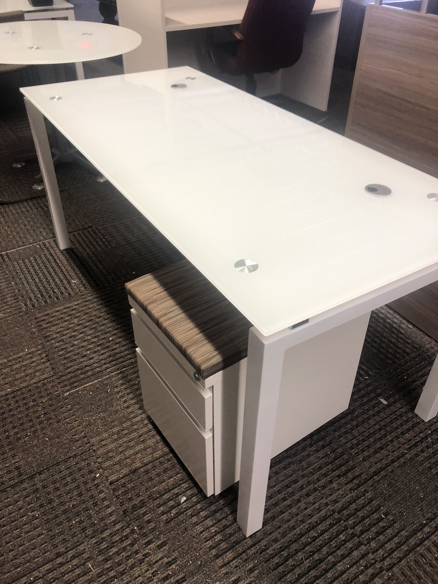 Glass Desk 66 By 30 With File