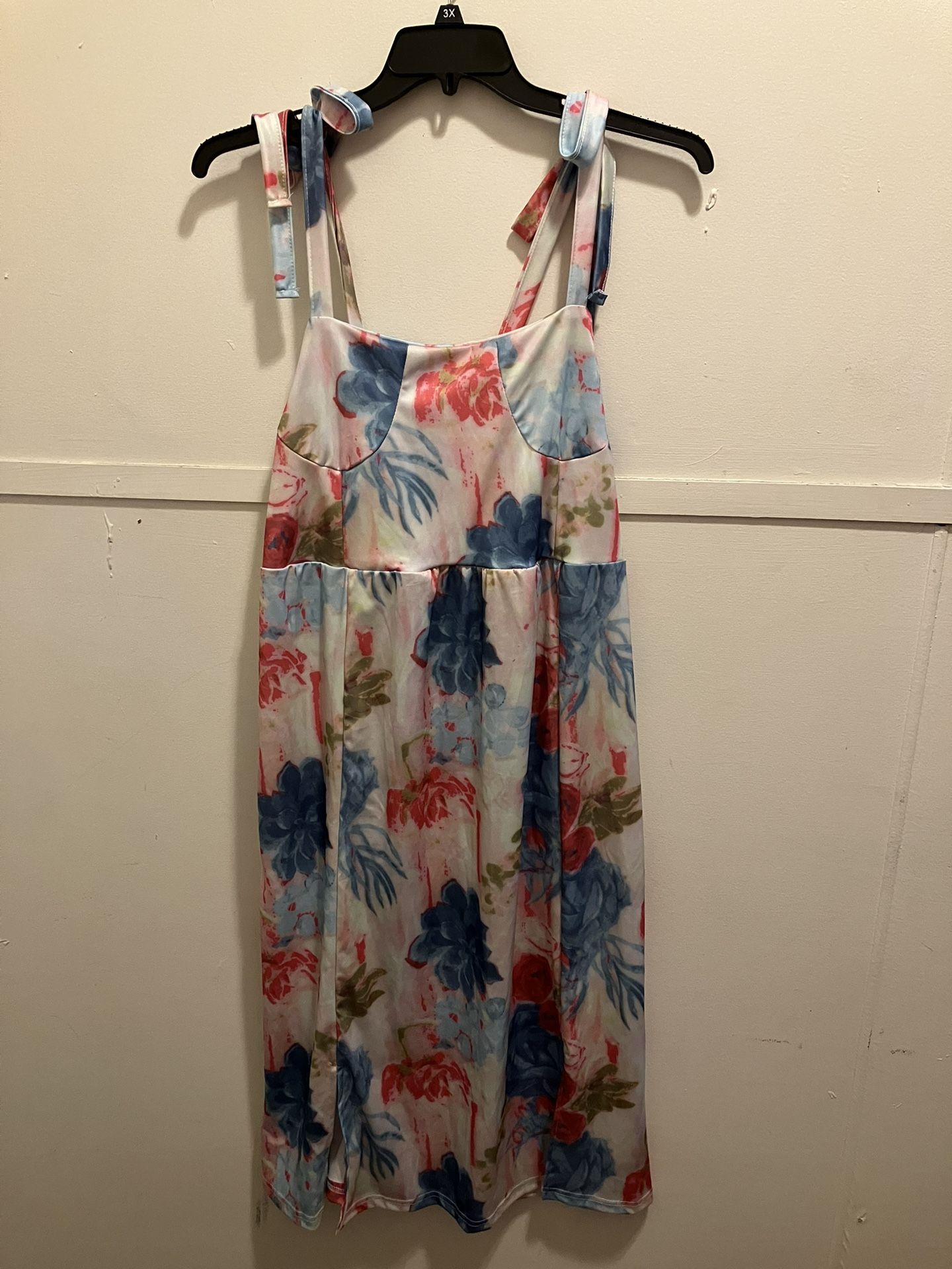 Blue + Pink Maxi Dress - Size L