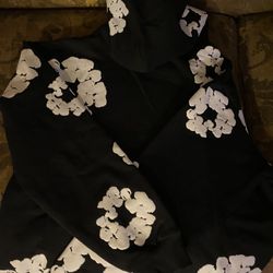 Black Denim Tear Hoodie 