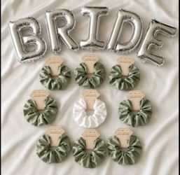 Bridal Party Hair Tie & Balloon Set $20