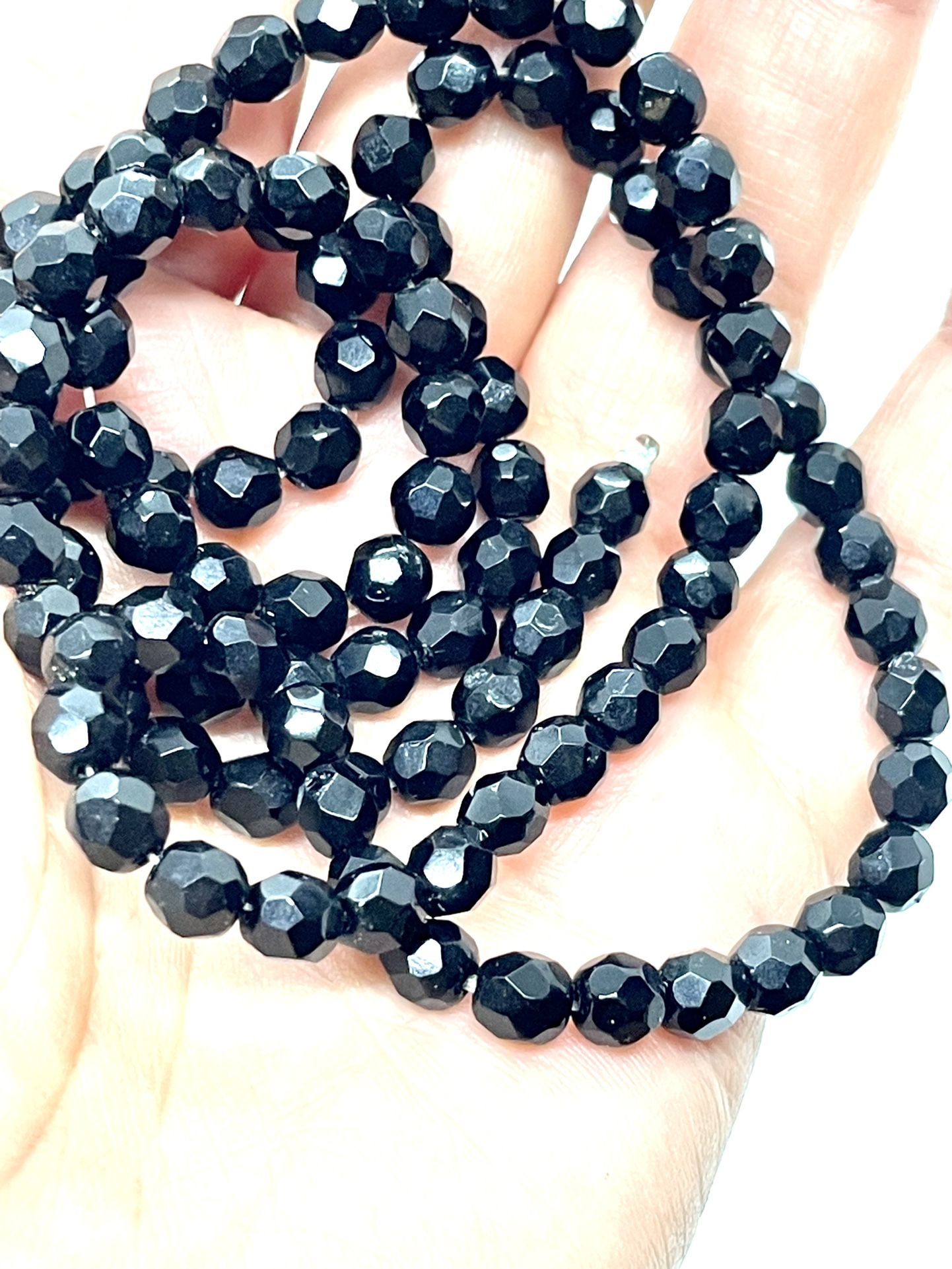 Lot Of 30” 6mm Crystal Beads