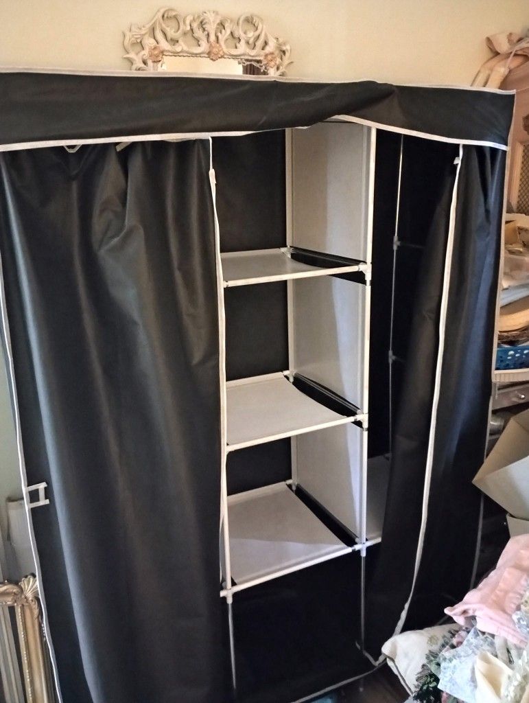 Small Portable Shelving & Clothing Unit