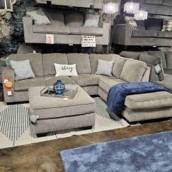 LIVING ROOM SET SECTIONAL COUCH  - [NEW]  [EASY CARE FABRIC]