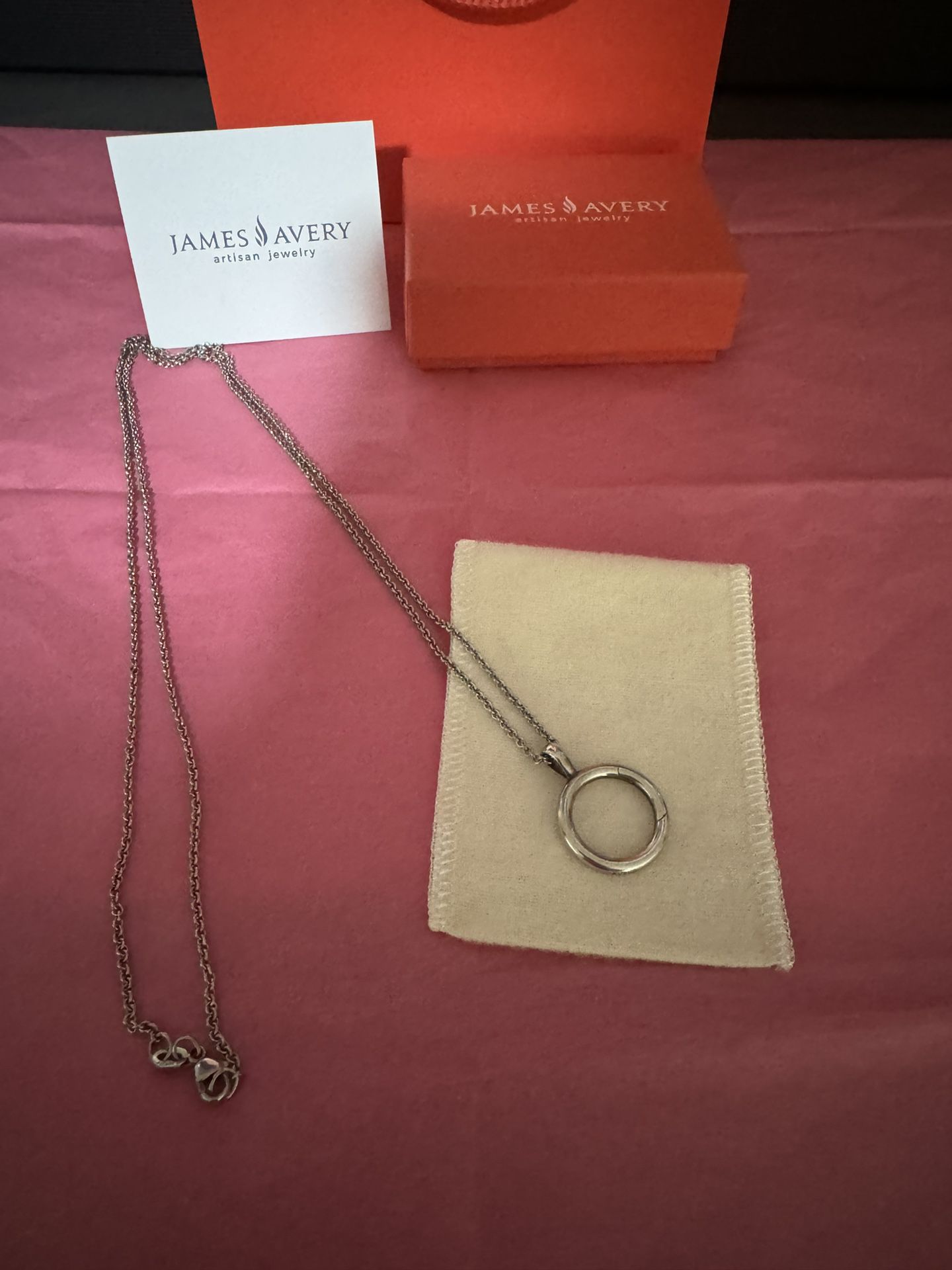 James Avery Circle Changeable Charm Necklace