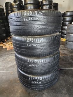 275 45R 21 FALKEN ZIEX TIRE 2754521 USED TIRES (SET) MOUNT BALANCE INCLUDED