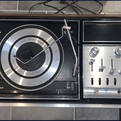 Garrard Turntable with AM/FM Stereo Receiver 8 Track Cassette DJ