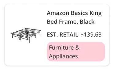 Amazon Basics King Bed Frame Black