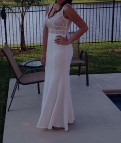 White cocktail dress size 6