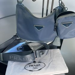 Prada Re-Edition 2000 Re-Nylon Shoulder Bag with Pouch and Keyring